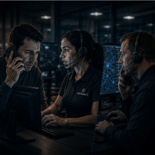 CarSmarti recovery team coordinating with law enforcement